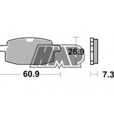 Pastilhas travão BENELLI KB-X RACE 50 / YAMAHA TZR 80 / JOG - Z 50 / TARGET / PGO / FD0175BE1 - NEWFREN